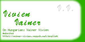 vivien vainer business card